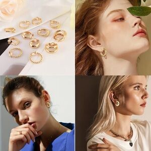 Clip on Earrings 6pairs